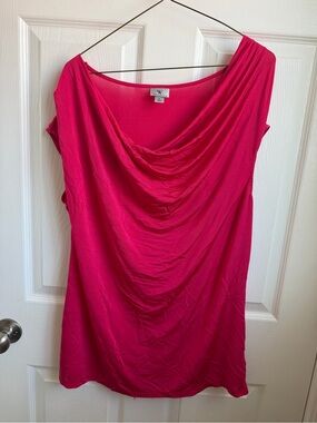 Worthington Hot Pink Cowl Neck Blouse
